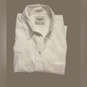 Abercrombie oversized white button down shirt